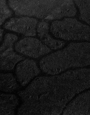 Dekoratív polipropilén szövet kő mintázattal fekete színben 1 m 28